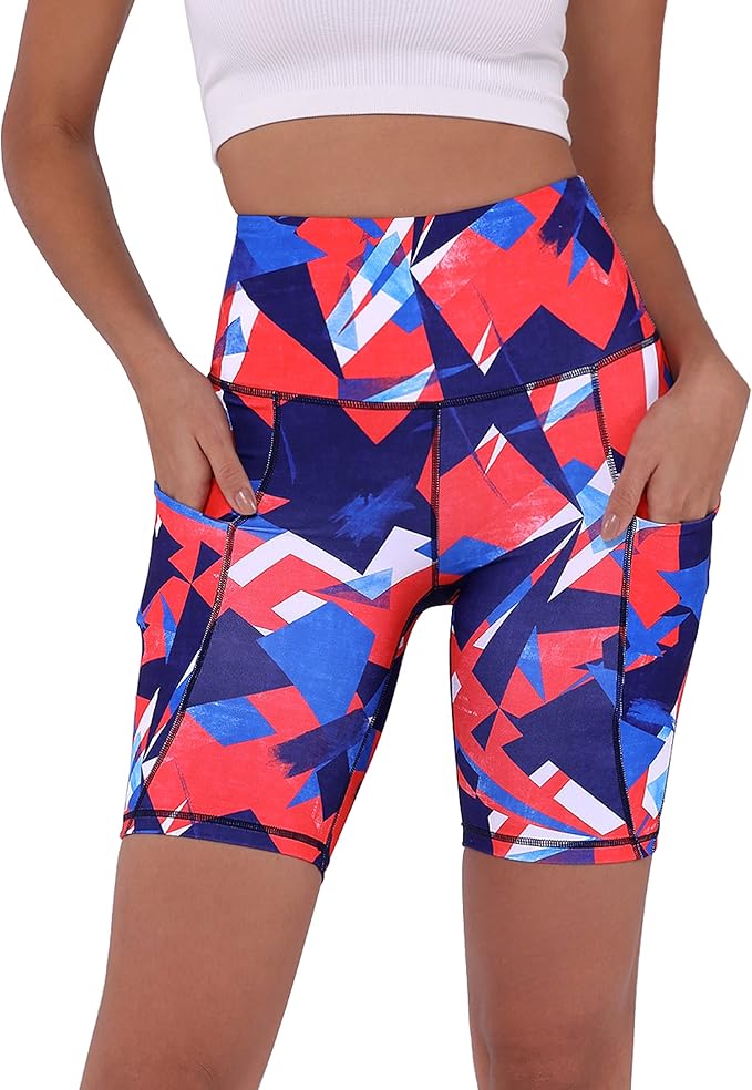 ODODOS Women's Tummy Control Biker Shorts 2.0 with Pockets High Waist Athletic Workout Yoga Shorts-3.5''/ 5"/ 8" / 10" Inseam