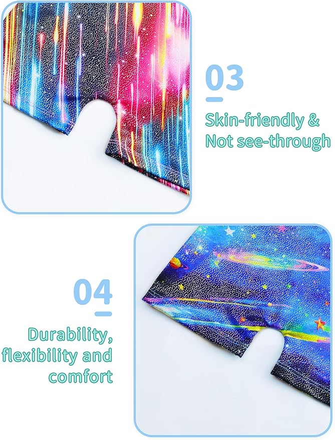 Nymphperi 2 Packs Gymnastics Leotard for Girls Sparkle Biketards with Shorts Kids Sleeveless Unitard One-Piece Dancewear