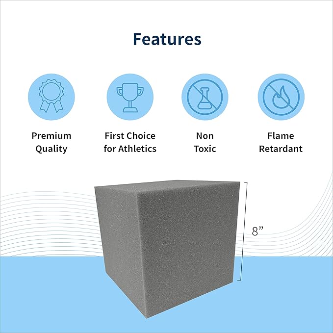 ENVIROLITE 8" Foam Cubes | Full Pallet of Premium Quality Foam Cubes for Foam Pits | for BMX Pits, Trampoline Parks, Ninja Gyms, Gymnastics & Skatepark Foam Pits