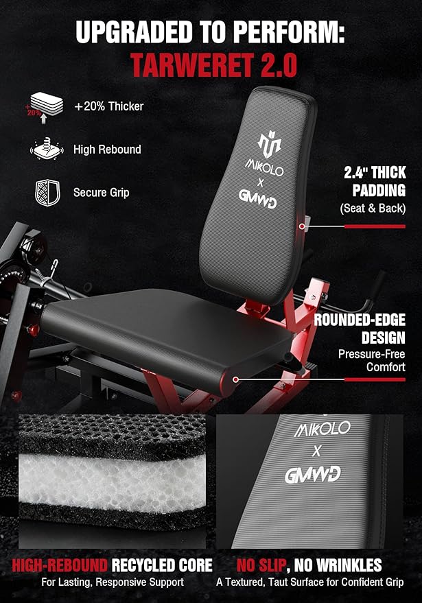 Mikolo Leg Extension and Curl Machine, Adjustable Leg Curl Machine, Seated Leg Extension and Lying Curl Machine for Home Gym, Leg Workout Equipment with Cable System