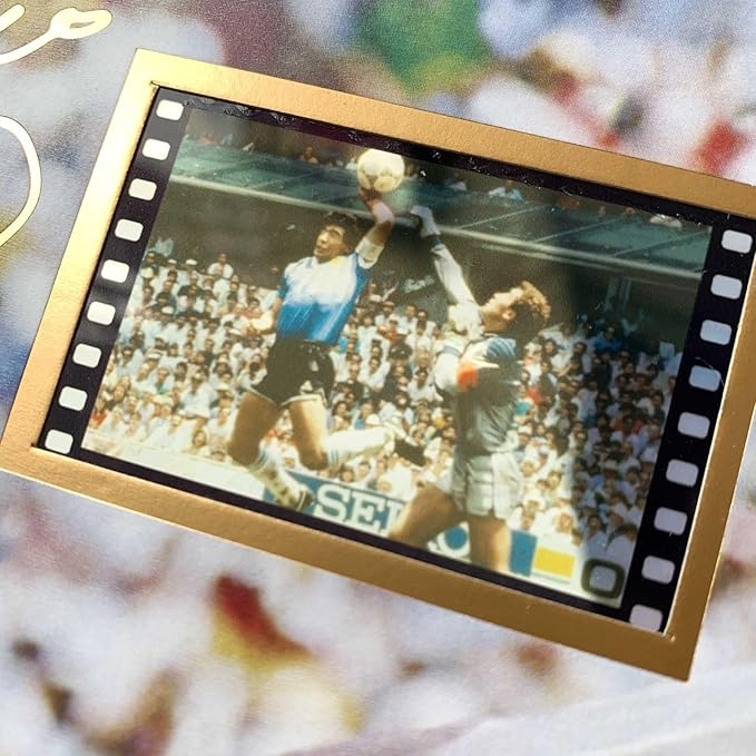 sufenvera Signed Maradona Framed Poster,Maradona Film Photo Collage Display,Gifts for Soccer Ball Fans on Birthday Christmas 8x6 Inches