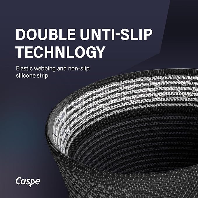 Caspe 1 Pack Compression Knee Brace for Women & Men – Pain Relief Support with Patella Gel Pads & Side Stabilizers – Knee Sleeve for Running, Workout & Arthritis (Gray, X-Large)