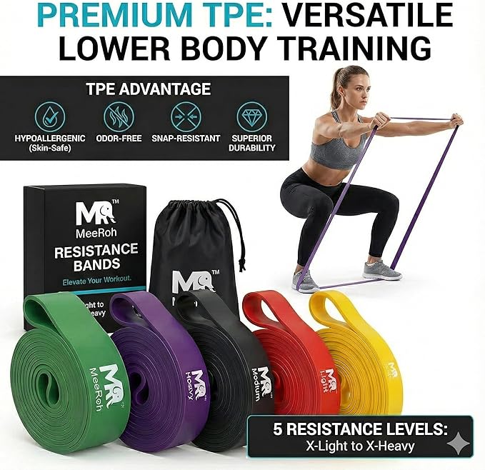 MeeRoh Assist Pull-Up Resistance Band – Heavy-Duty Big Loop Band for Pull-Up Assistance, Strength Training & Home Gym Workouts