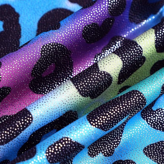 HOZIY Gymnastics Leotards for Girls with Shorts Toddlers Biketards Rainbow Unicorn Dinosaur Mermaid Leopard Flower Galaxy