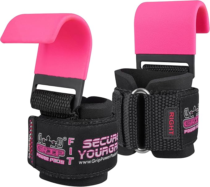 Premium Weight Lifting Hooks & Straps for Pull Ups & Deadlifts - Padded, Heavy Duty, Power Lifting Grips for Men & Women