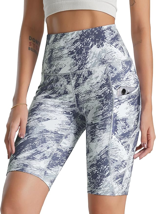 ODODOS Women's Tummy Control Biker Shorts 2.0 with Pockets High Waist Athletic Workout Yoga Shorts-3.5''/ 5"/ 8" / 10" Inseam