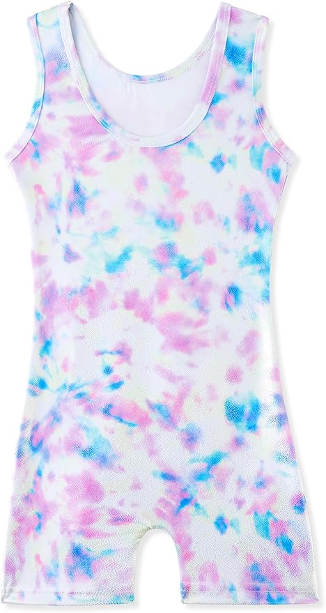 HOZIY Gymnastics Leotards for Girls with Shorts Toddlers Biketards Rainbow Unicorn Dinosaur Mermaid Leopard Flower Galaxy