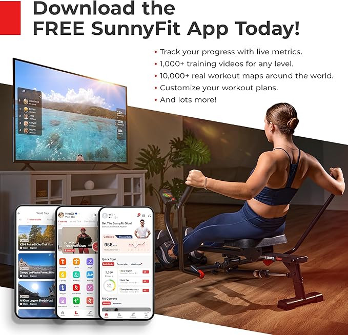 Sunny Health & Fitness Smart Heavy-Duty Auto Incline Treadmill with 20" Running Deck and Free SunnyFit App Connection
