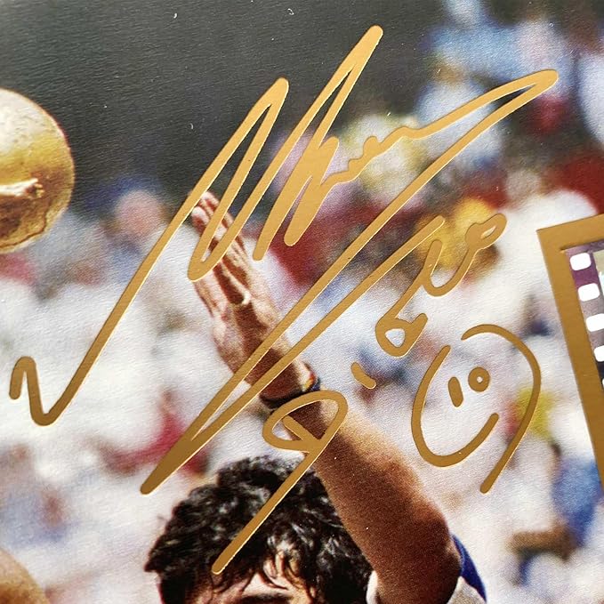 sufenvera Signed Maradona Framed Poster,Maradona Film Photo Collage Display,Gifts for Soccer Ball Fans on Birthday Christmas 8x6 Inches