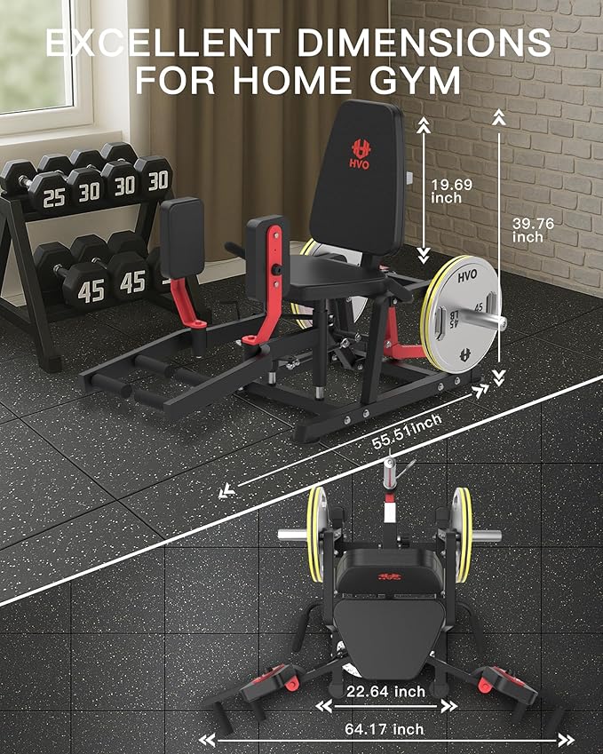 HVO Hip Adduction Abduction Machine: Abductor Adductor Machine-Inner and Outer Thigh Machine Glute Machines Thigh Master for Hip Abduction with 6 Levels Gear System Glute Machines
