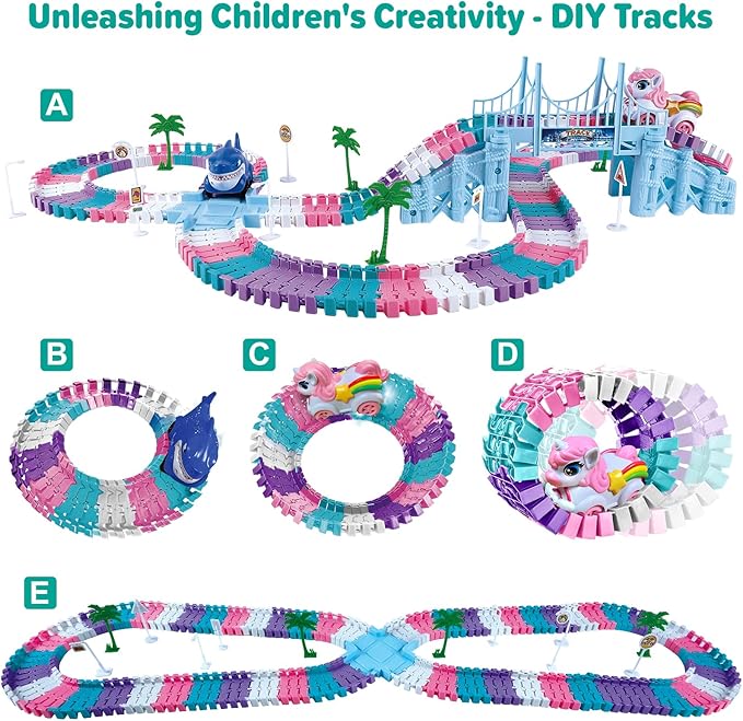 Car Toys for Kid 4-6, 194 PCS Race Car Track for Kids Ages 4-8, Monster Truck 2+ Year Old Birthday Gift Toddler Cars Toy for 3+ Year Old Girl Boy