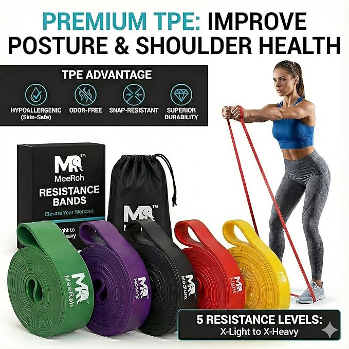 MeeRoh Assist Pull-Up Resistance Band – Heavy-Duty Big Loop Band for Pull-Up Assistance, Strength Training & Home Gym Workouts