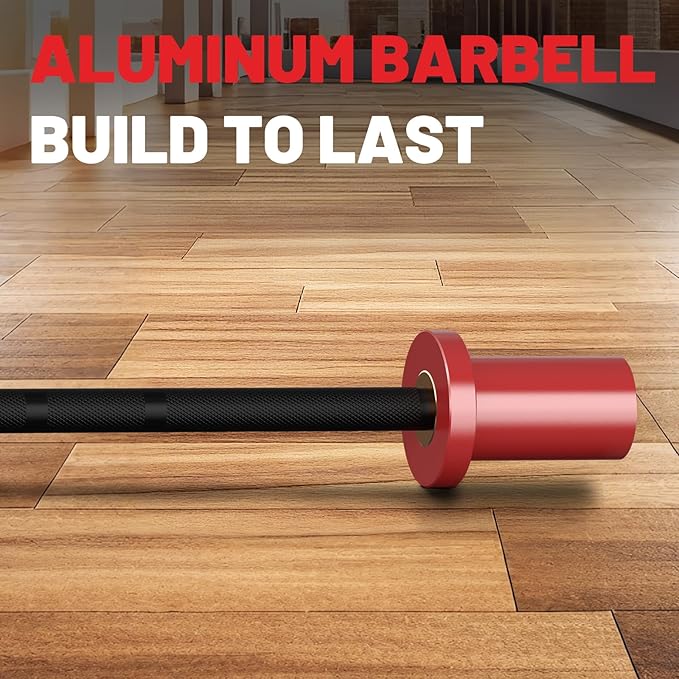 PAPABABE 5LB Mini Barbell Bar 4ft Technique Training Barbell For Beginner Women kid 2-inch Plate Barbell for Home Gym Fitness
