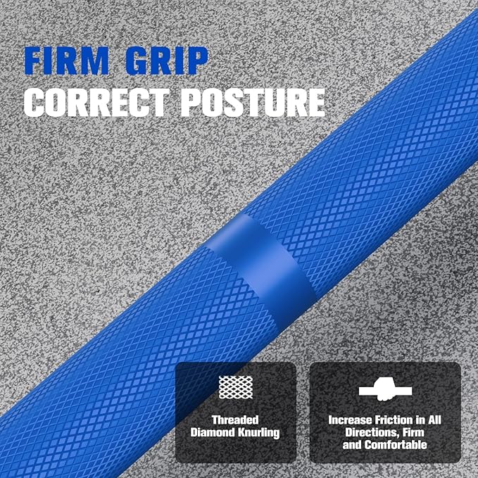 RITFIT 7FT Olympic Barbell for Strength and Weightlifting Training - 2 Inch Olympic Bar for Squat, Deadlift, Bench Press, Curl, Overhead Press - 600lbs/1000lbs/1200lbs Capacity