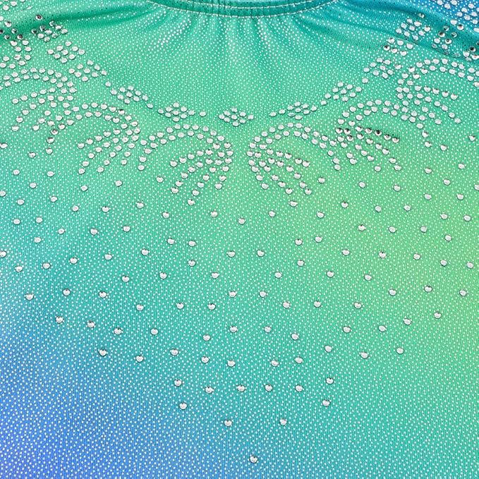 Leotards for Girls Gymnastics Toddler Dance Biketards Mermaid Unicorn Athletic Dance Wear Shiny Rainbow Blue Hotpink
