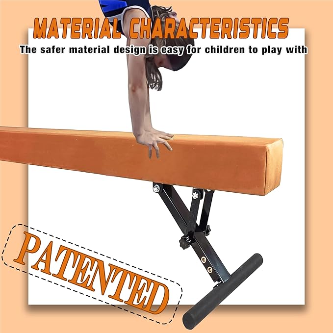 Adjustable Balance Beam for Kids, 8FT Gymnastics Beam with Anti-Slip Legs, High and Low Floor Beam for All Gymnastics Levels, Professional Gymnastic Equipment for Home, Gym Center
