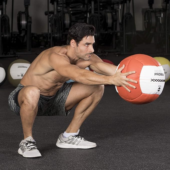 Champion Sports Rhino Slam Ball, 4-30 lb. Non-Slip Grip, Weightlifting, Crossfit, Home Gym, Fitness, 14" Diameter Balls, Optional Storage Rack/Tree Sold Separately
