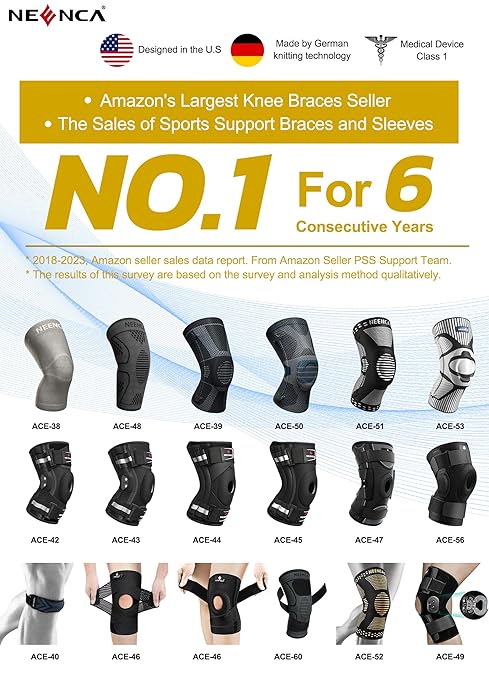 NEENCA Patella Tendon Knee Strap with Gel Pad, Knee Strap Brace for Pain Relief & Patella Stabilizer. Support Strap for Workout, Runner, Jumpers Knee,Tendonitis, Squats, Arthritis