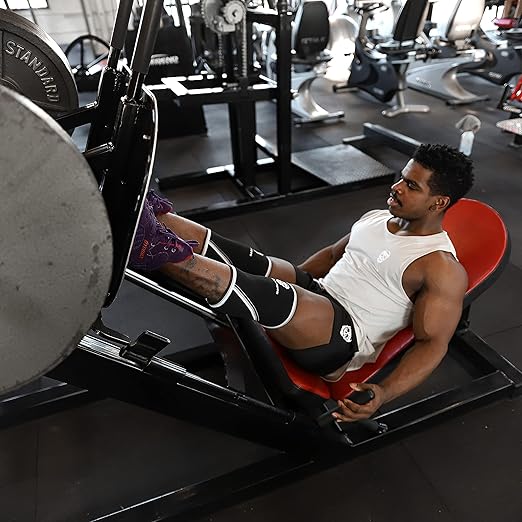 Gymreapers Knee Sleeves (1 Pair) With Gym Bag - IPF Approved - Knee Sleeve & Compression Support for Squats, Weightlifting, Fitness and Powerlifting - 7MM Neoprene Sleeve Pair