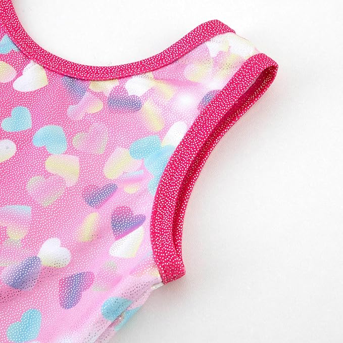 HOZIY Gymnastics Leotards for Girls with Shorts Toddlers Biketards Rainbow Unicorn Dinosaur Mermaid Leopard Flower Galaxy