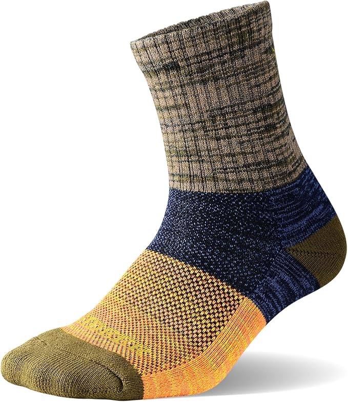 FEIDEER mens Modern Hiking socks, Athletic Cushioned Cotton Socks with Arch Support