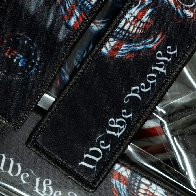 Patriotic Jet Tag Key Tag for attachment to keys, bags, Luggage and more. Made of Nylon Set of 2