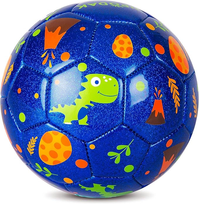 Soccer Ball Size 4 Size 3 Size 2 with Pump Deflated - Glitter Unicorn Dinosaur Toys for Toddler Kids - Sports & Outdoors Games - Christmas Stocking Stuffers Birthday Gifts for Boys Girls 1-3 3-8 8-12