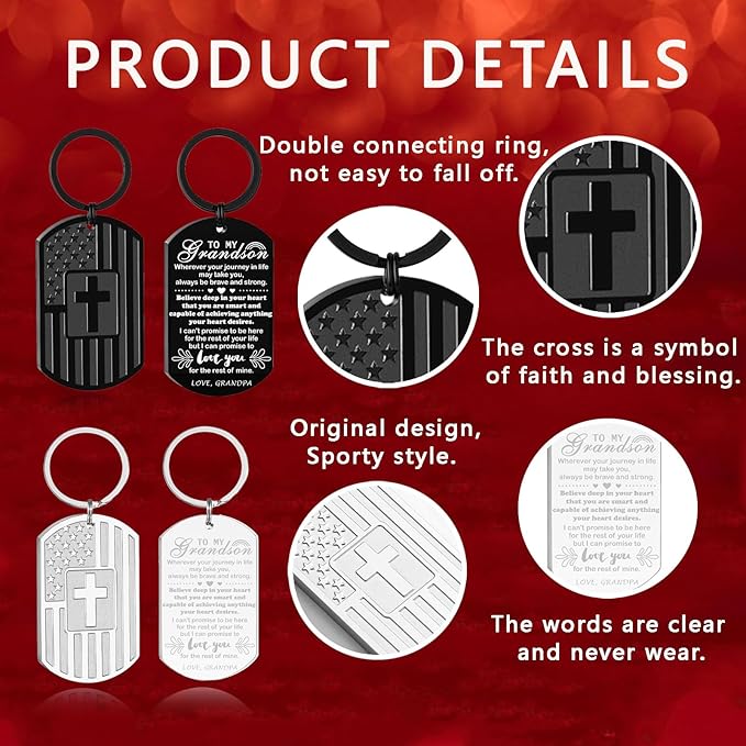 DuoDiner Stocking Stuffers Christmas Gift-Keychain Gifts for Men Religious Mens Gifts
