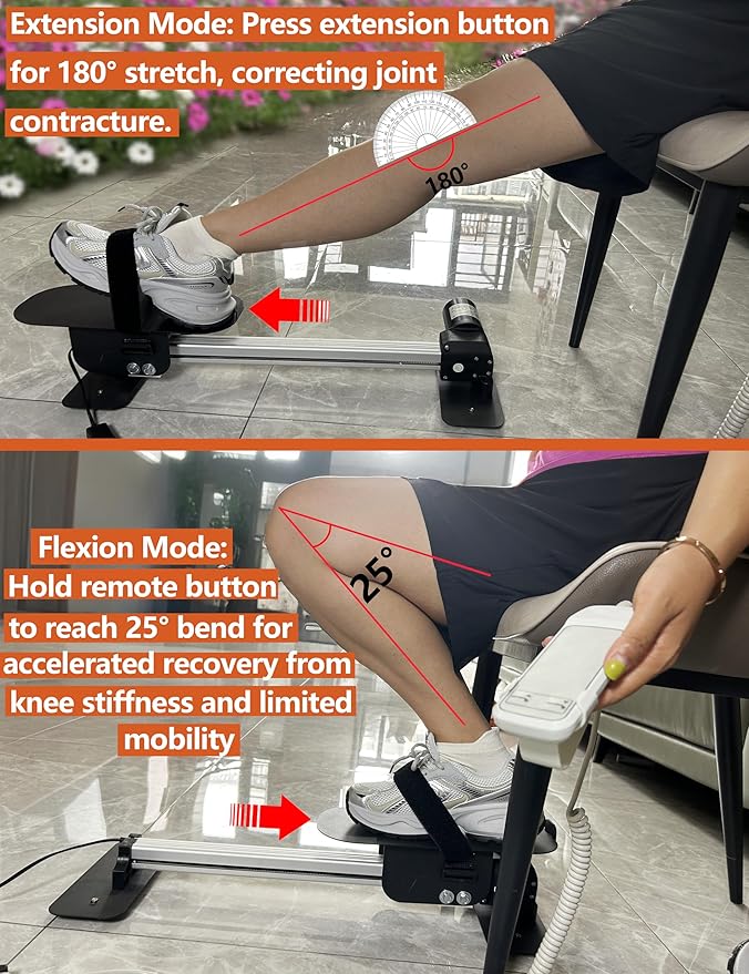 Electric Knee Glide for Knee Replacement Recovery Aids Kit Knee Therapy Exercise Strengthening Equipment for PCL ACL MCL Knee Surgery Before and After 5