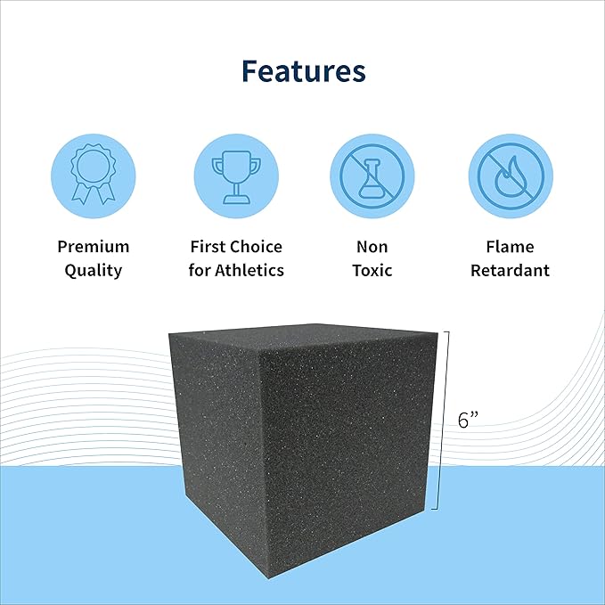 ENVIROLITE 6" Foam Cubes | Premium Quality Foam Cubes for Foam Pits | for BMX Pits, Trampoline Parks, Ninja Gyms, Gymnastics & Skatepark Foam Pits | 64 Foam Cubes