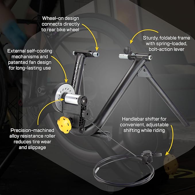 Saris Mag and Mag Plus Indoor Bike Trainer, Magnetic Resistance, Compatible with Zwift App