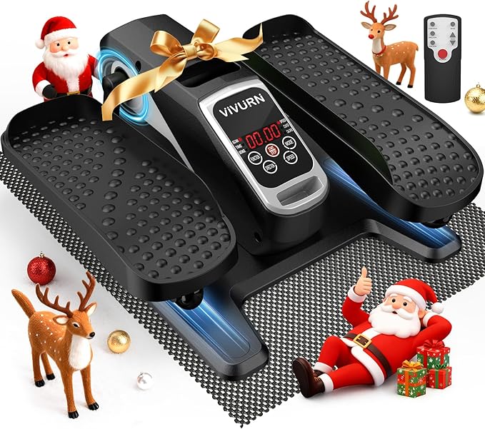 VIVURN-018 Under Desk Elliptical 12 Speed 5 Modes Mini Motorized Leg Exerciser While Sitting for Seniors As Seen on TV with Non-Slip Mat Quiet & Portable Electric Pedal Exerciser for Home and Office