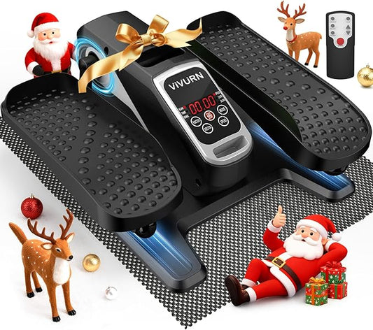 VIVURN-018 Under Desk Elliptical 12 Speed 5 Modes Mini Motorized Leg Exerciser While Sitting for Seniors As Seen on TV with Non-Slip Mat Quiet & Portable Electric Pedal Exerciser for Home and Office