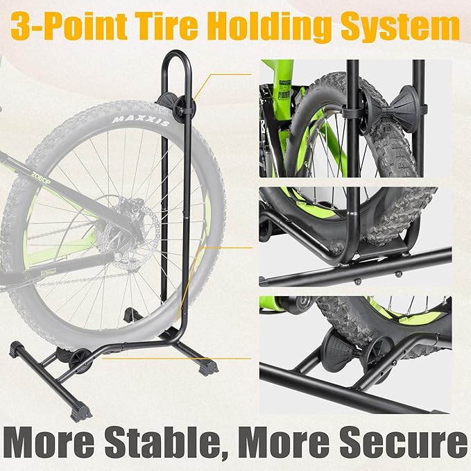 BikeHand Bike Floor Stand Parking Rack Stand - for 24"-29" Mountain MTB & Road Bikes Bicycles Indoor Outdoor Garage Storage - Classic New Version for 2 Bikes