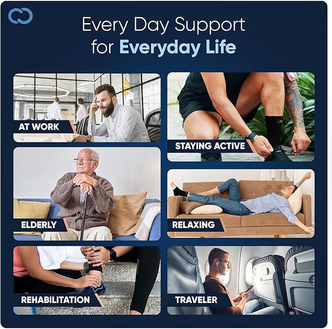 Copper Compression Achilles Support Sock – Silicone Gel Support for Tendonitis, Injury Recovery & Pain Relief – Lightweight, Breathable Compression for Swelling & Circulation – Wear Day & Night – L/XL