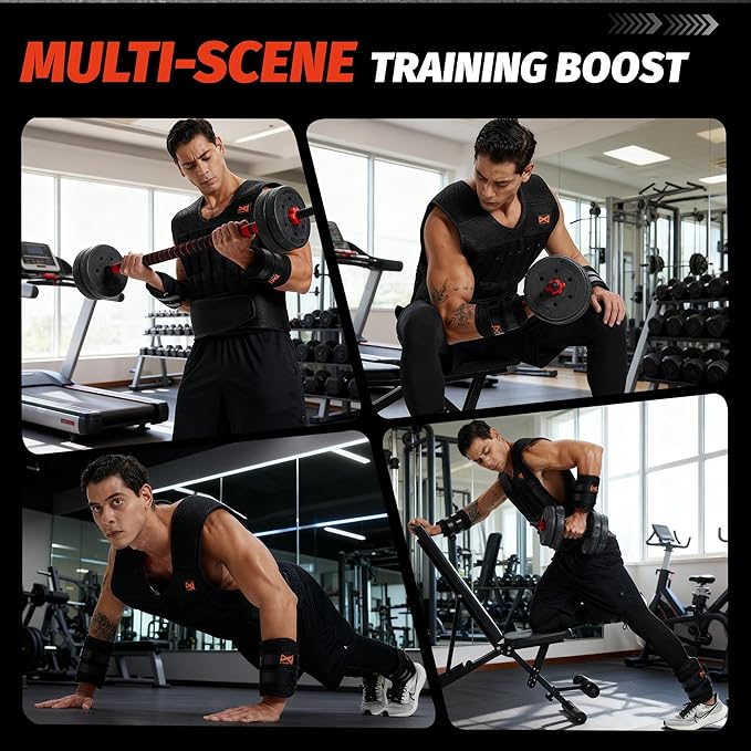 Adjustable Weighted Vest,Weight Vest for Men Women, Body Weights Vests with Weights for Workout, Strength Training, Running, Fitness