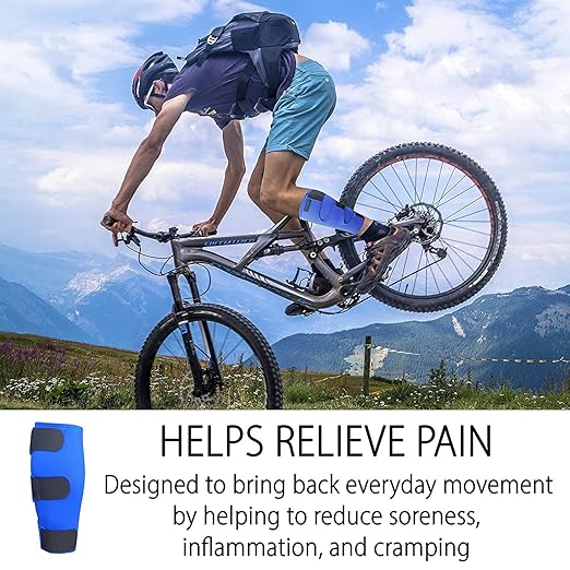 ROXOFIT Calf Brace for Torn Calf Muscle and Shin Splint Pain Relief - Adjustable Neoprene Compression Support Wrap for Lower Leg Tibia Injury, Strain, Tear - Runners Sleeve for Men and Women