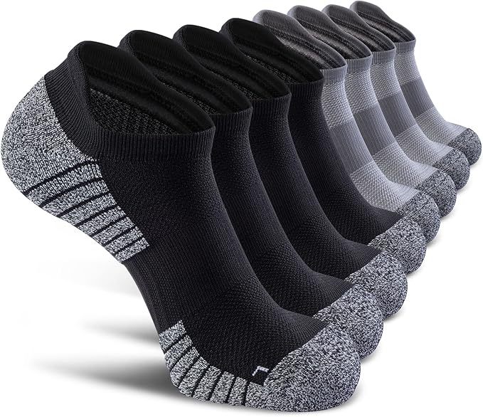 No Show Sports Compression Socks for Men and Women Circulation 4/8 Pack