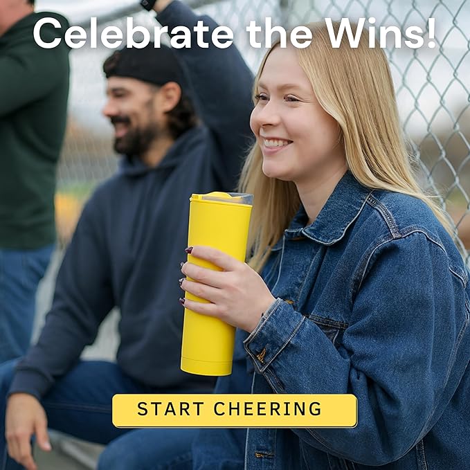 The LoudCup Reusable Water Bottle – 2-in-1 Travel Tumbler & Noisemaker – BPA-Free, Blow Horn & Cup with Slide Lid – Perfect for Sports Events, Game Day, Tailgating & Parties
