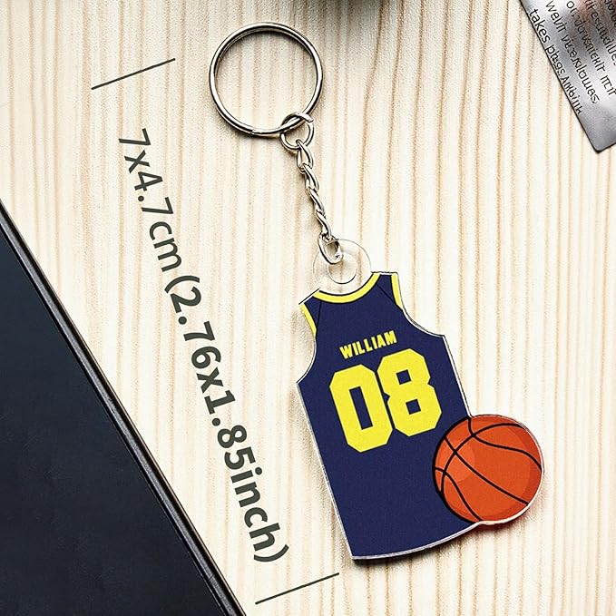 Custom Acrylic Soccer Keychain, Personalized Name on 2D Printed Soccer Uniform, Gift for Medical Professionals