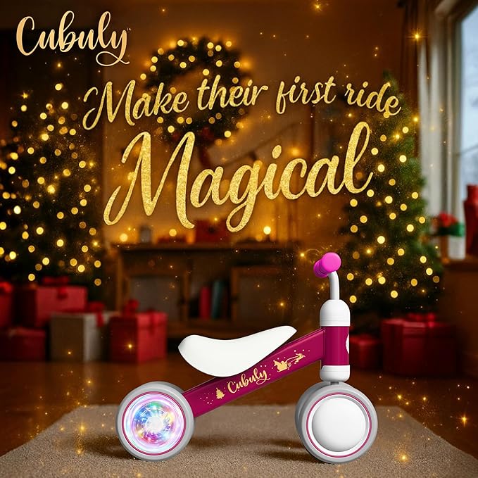 Baby Balance Bike for 1-3 Year – First Birthday Boy Girl Gifts 12-36 Month Mini Bike|Colorful Lighting Wheels|Ride on Toys |Toddler Balance Bike 1-3 Indoor/Outdoor Bike