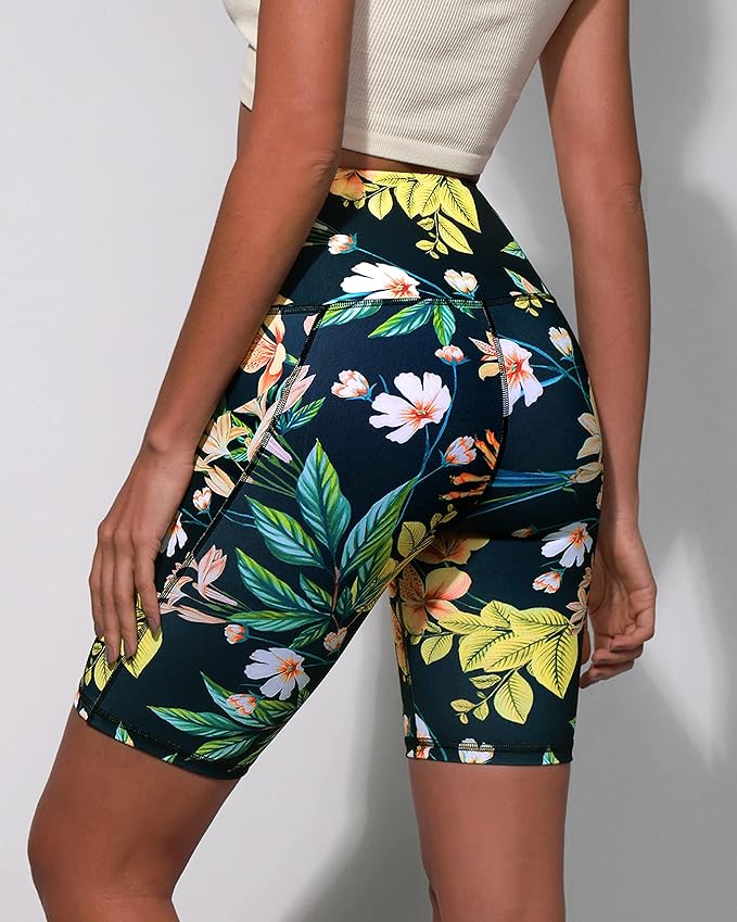 ODODOS Women's Tummy Control Biker Shorts 2.0 with Pockets High Waist Athletic Workout Yoga Shorts-3.5''/ 5"/ 8" / 10" Inseam