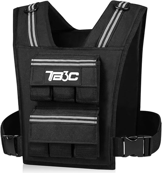 Adjustable Weighted Vest Men and Women 19lbs/ 30lbs/ 40lbs Weights with Reflective Stripe, Weight Vest Woman Workout Vest for Strength Training,Running & Walking