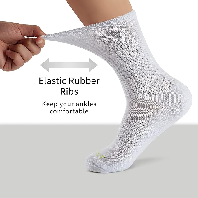 MONFOOT Women's and Men's 3-8 Pairs Athletic Cushion Crew Socks Multi