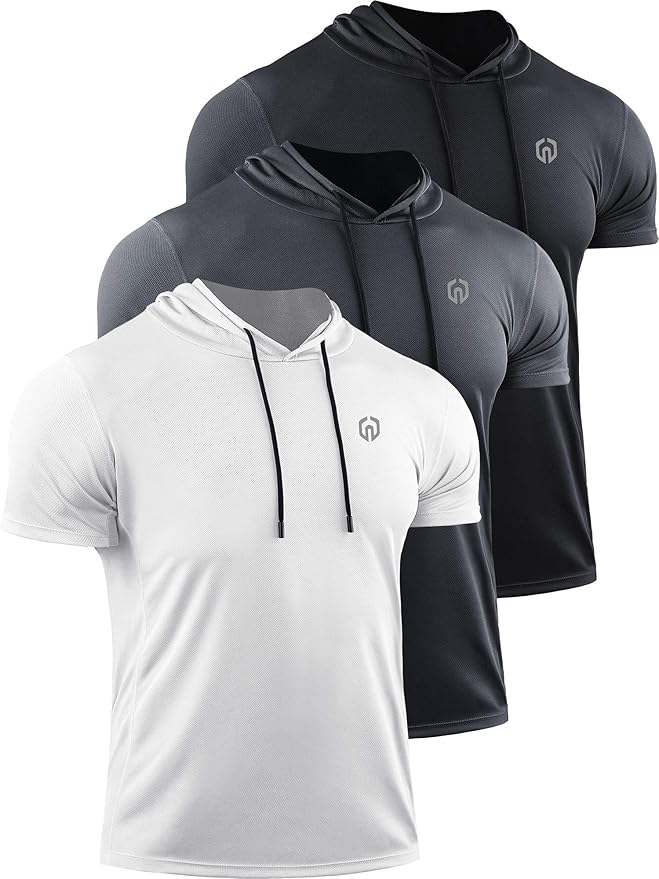 NELEUS Dry Fit Workout Athletic Muscle Tank Top Running Shirts with Hoods