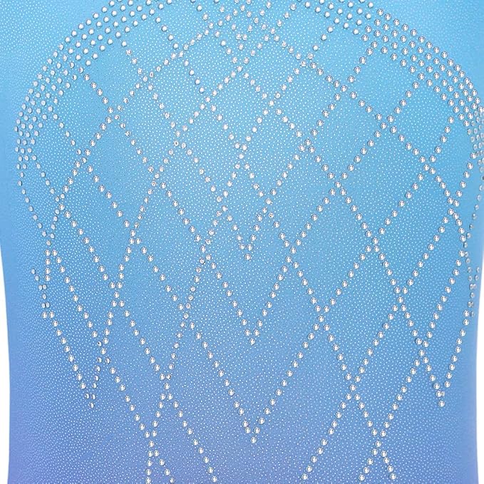 Leotards for Girls Gymnastics Toddler Dance Biketards Mermaid Unicorn Athletic Dance Wear Shiny Rainbow Blue Hotpink