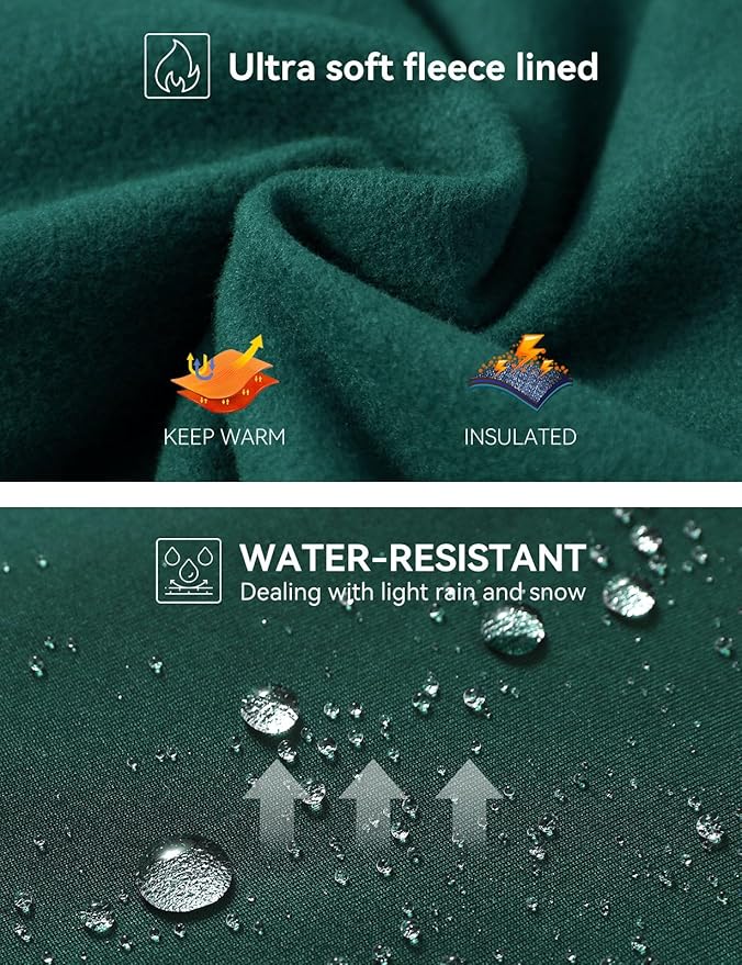 baleaf Women's Fleece Lined Leggings Water Resistant Thermal Winter Warm Tights High Waisted with Pockets Running Gear