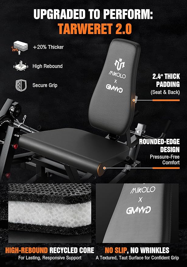 Mikolo Leg Extension and Curl Machine, Adjustable Leg Curl Machine, Seated Leg Extension and Lying Curl Machine for Home Gym, Leg Workout Equipment with Cable System