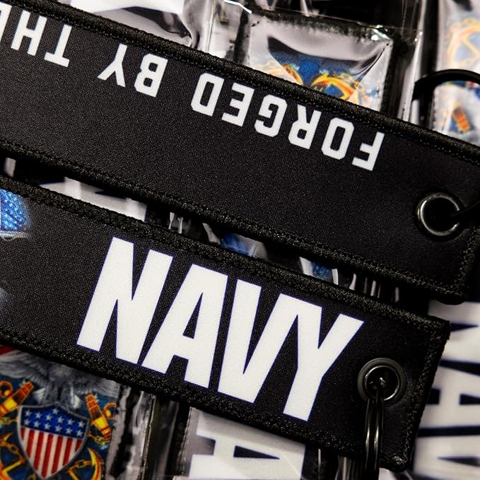 Patriotic Jet Tag Key Tag for attachment to keys, bags, Luggage and more. Made of Nylon Set of 2