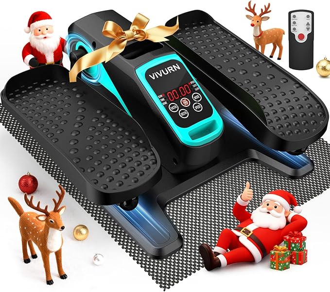 VIVURN-018 Under Desk Elliptical 12 Speed 5 Modes Mini Motorized Leg Exerciser While Sitting for Seniors As Seen on TV with Non-Slip Mat Quiet & Portable Electric Pedal Exerciser for Home and Office